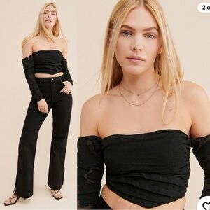 NWOT Free People Bella Corset Off the Shoulder Top